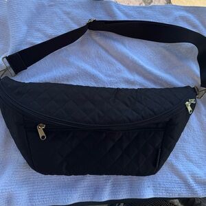 Oversized Classic Fanny Pack in Quilted Black by Canvelle